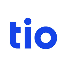 The image features the word "tio" in lowercase, bold, blue font on a crisp white background, reminiscent of a LinkedIn Masterclass presentation.