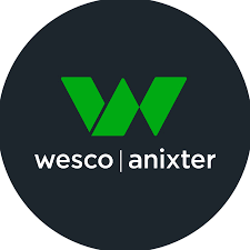 Logo featuring a green "W" above the text "wesco | anixter" on a dark circular background, reminiscent of a sleek design you'd find on Marktplaats.